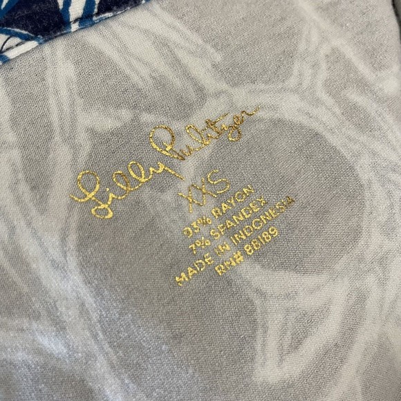 LILLY PULITZER Ansley Polo Dress Size XXS High Tide Navy UPF 50 - Picture 8 of 9